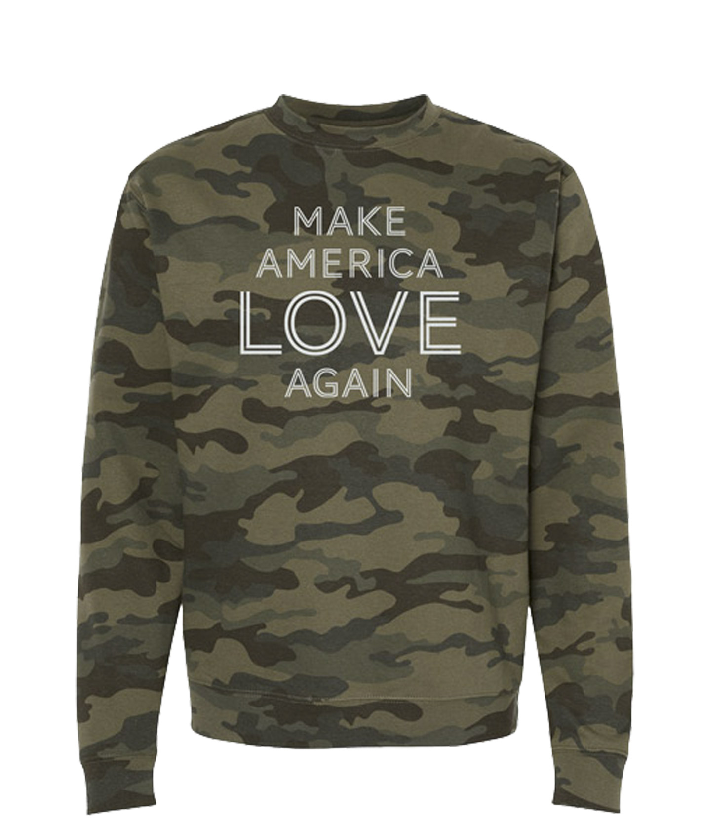 Women Make America Love Again Camo Sweatshirt